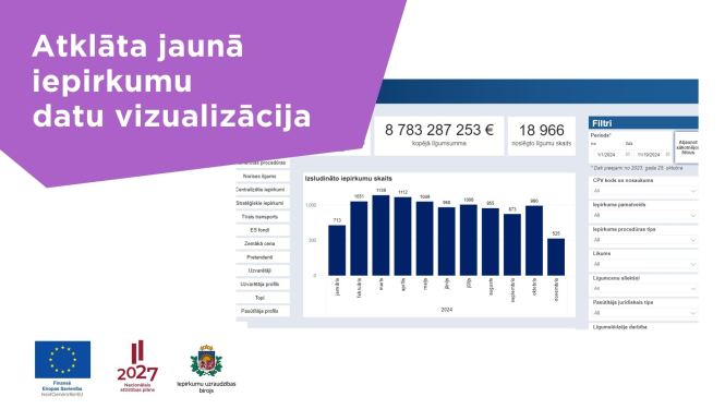 Datu vizualizācija; Iepirkumu dati; Kopskats