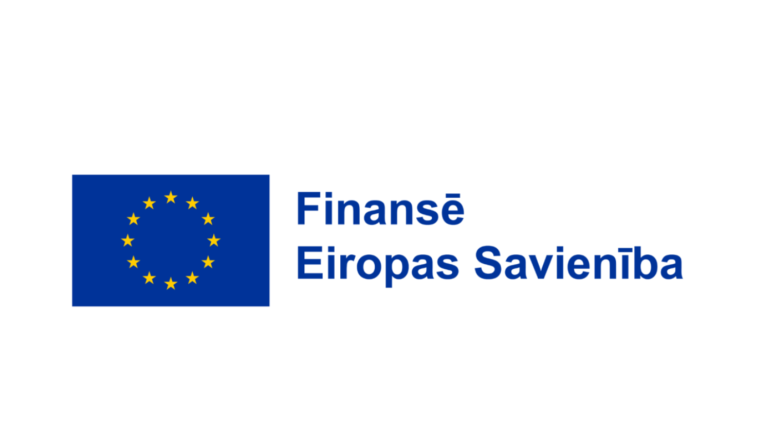ES karogs, ES logo, teksts