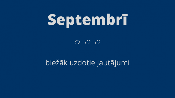 Aktuālie telefonkonsultāciju jautājumi septembrī