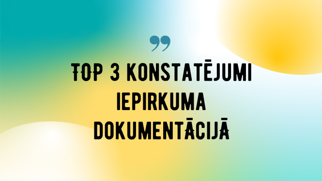 TOP 3 konstatējumi 