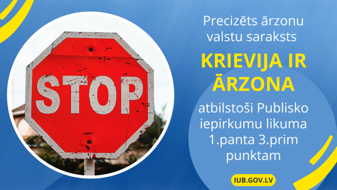 Vizuālais noformējums ar STOP zīmi un tekstu