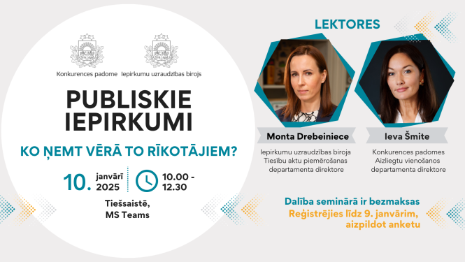 IUB un KP vebināra vizuālais materiāls "Publiskie iepirkumi - ko ņemt vērā to rīkotājiem"